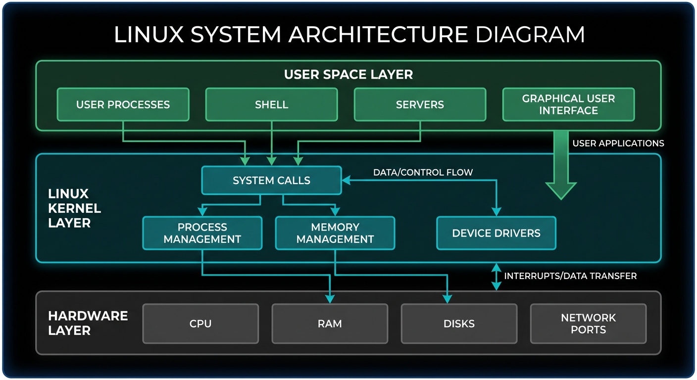 Linux System Architecture Diagram